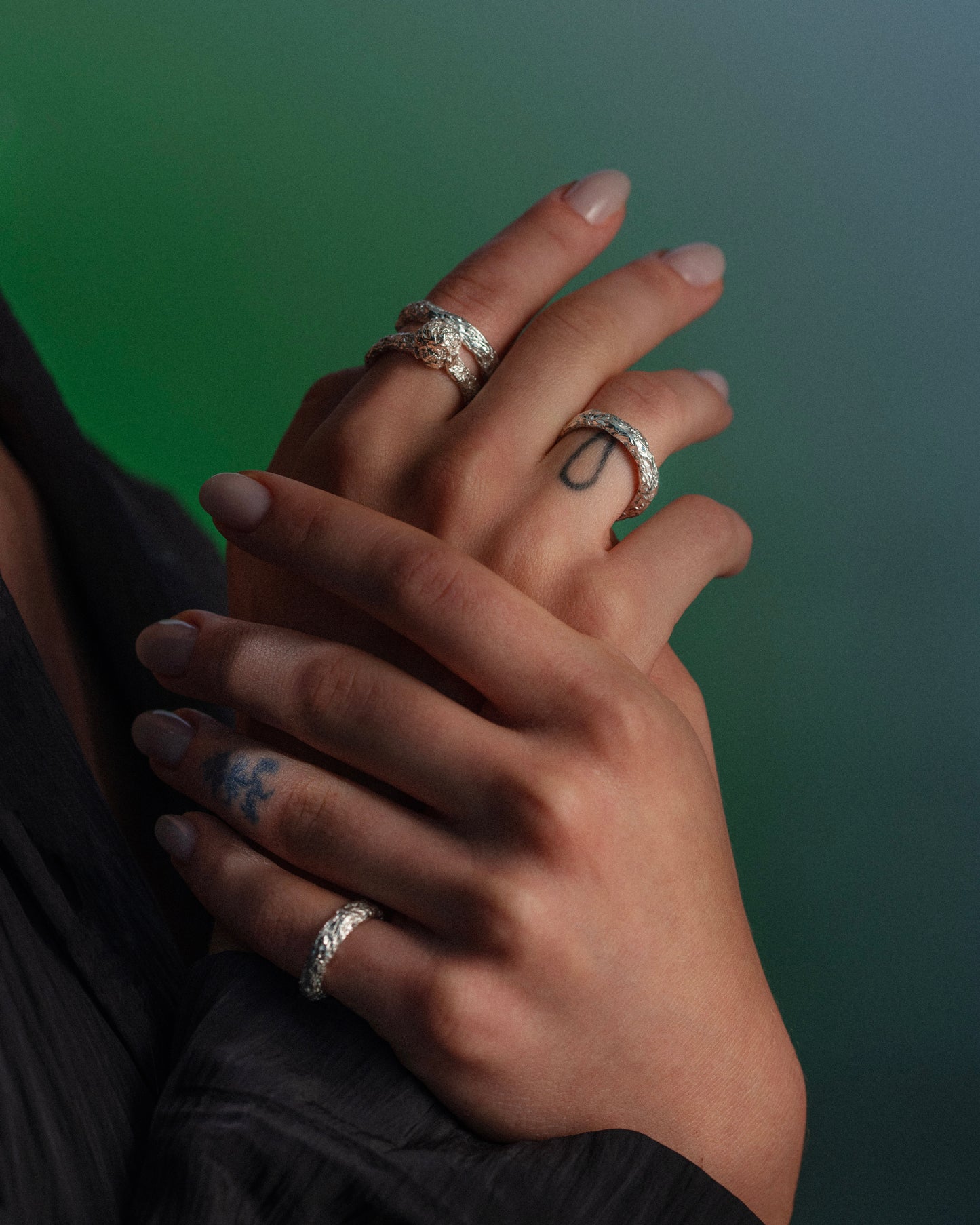 Foil Bubble Ring on hand. Daras Space