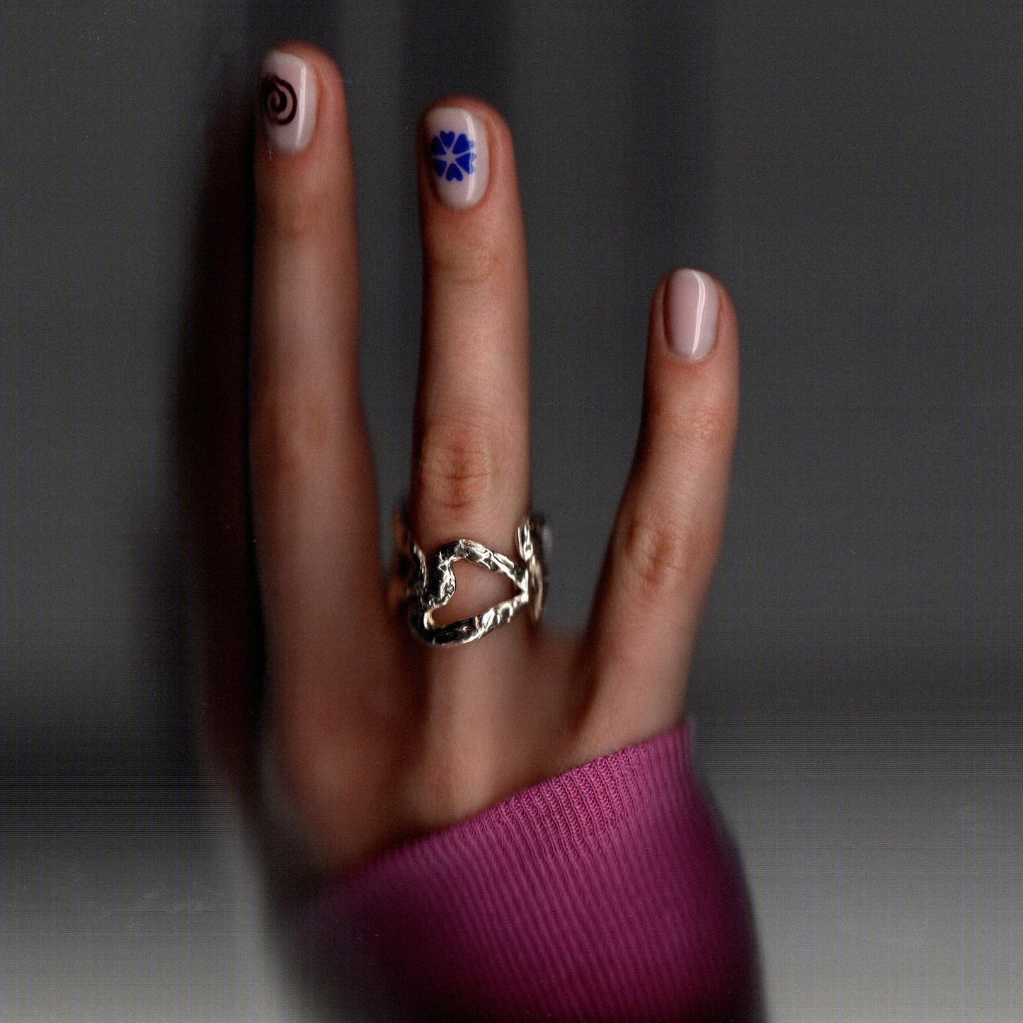 Daras Space . Heart Ring on hand
