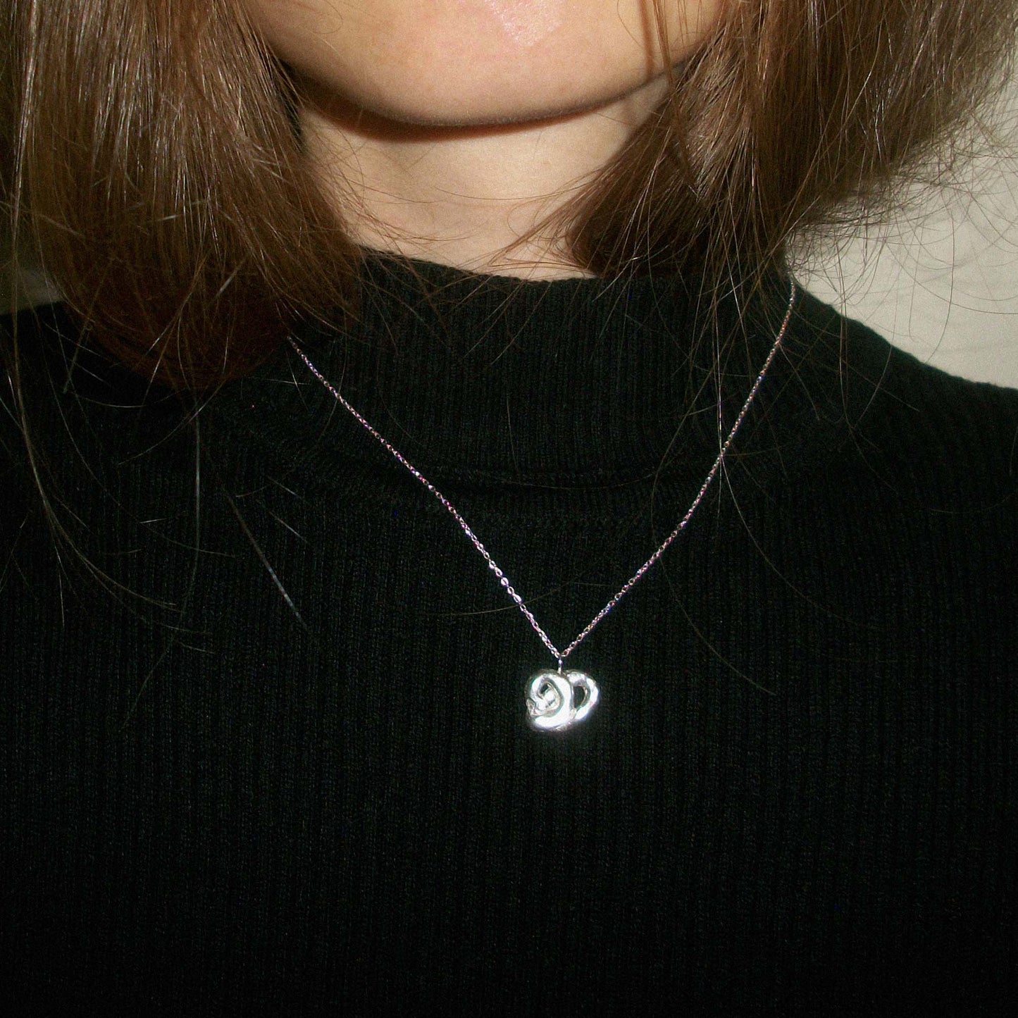 Pretzel Necklace 1. On neck