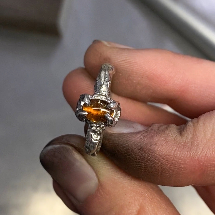 Daras Space tourmaline silver ring