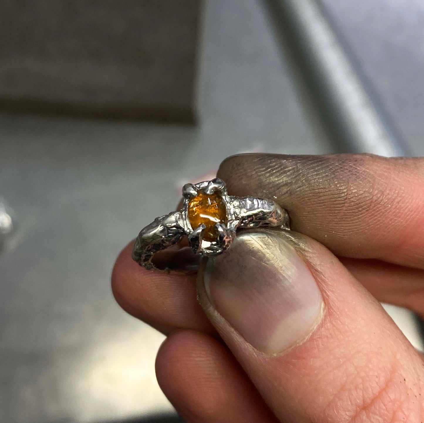 Daras Space tourmaline silver ring