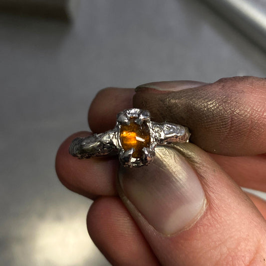 Daras Space tourmaline silver ring