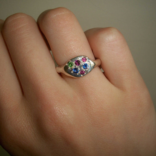 Handmade archaic silver ring. Daras Space