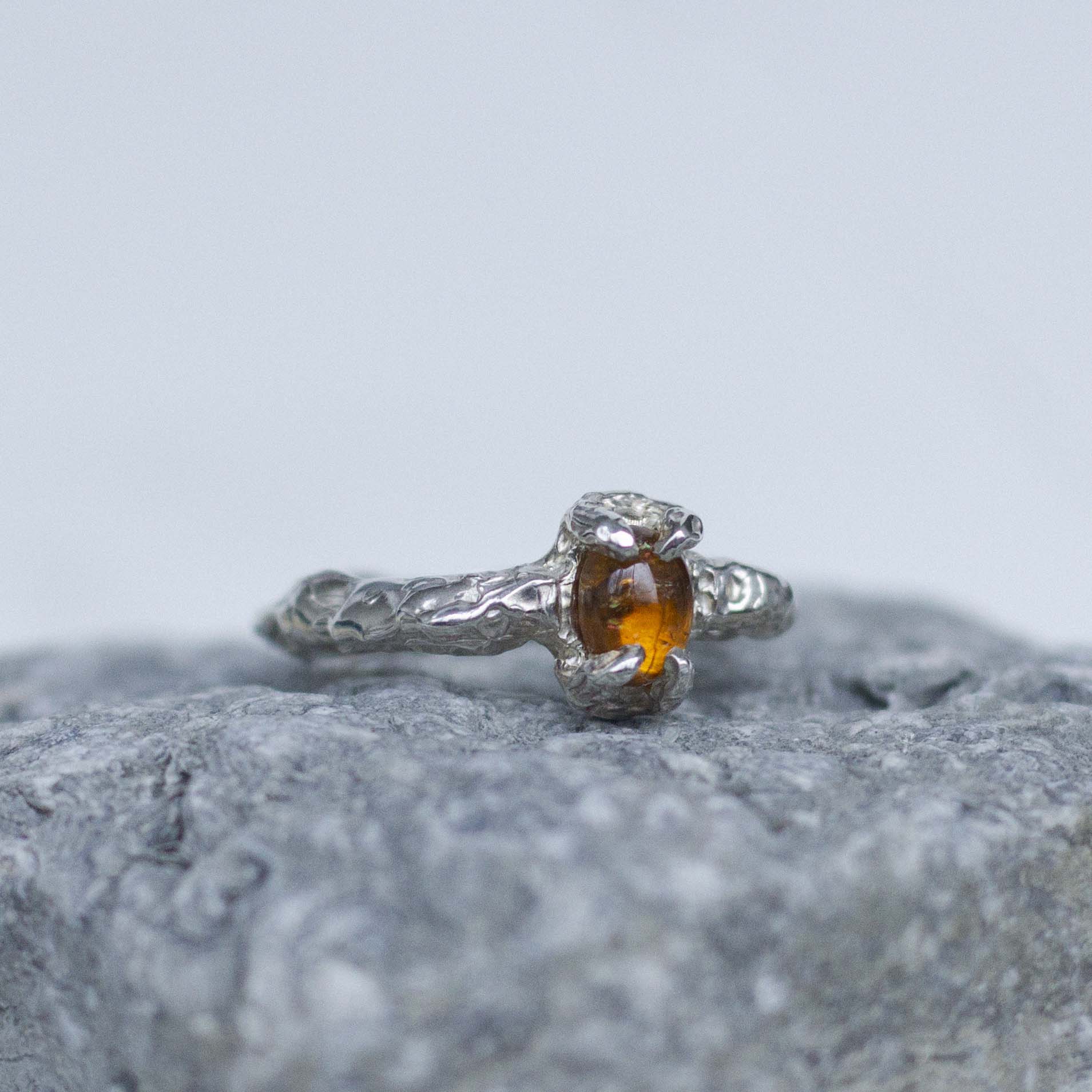 tourmaline silver ring. daras space