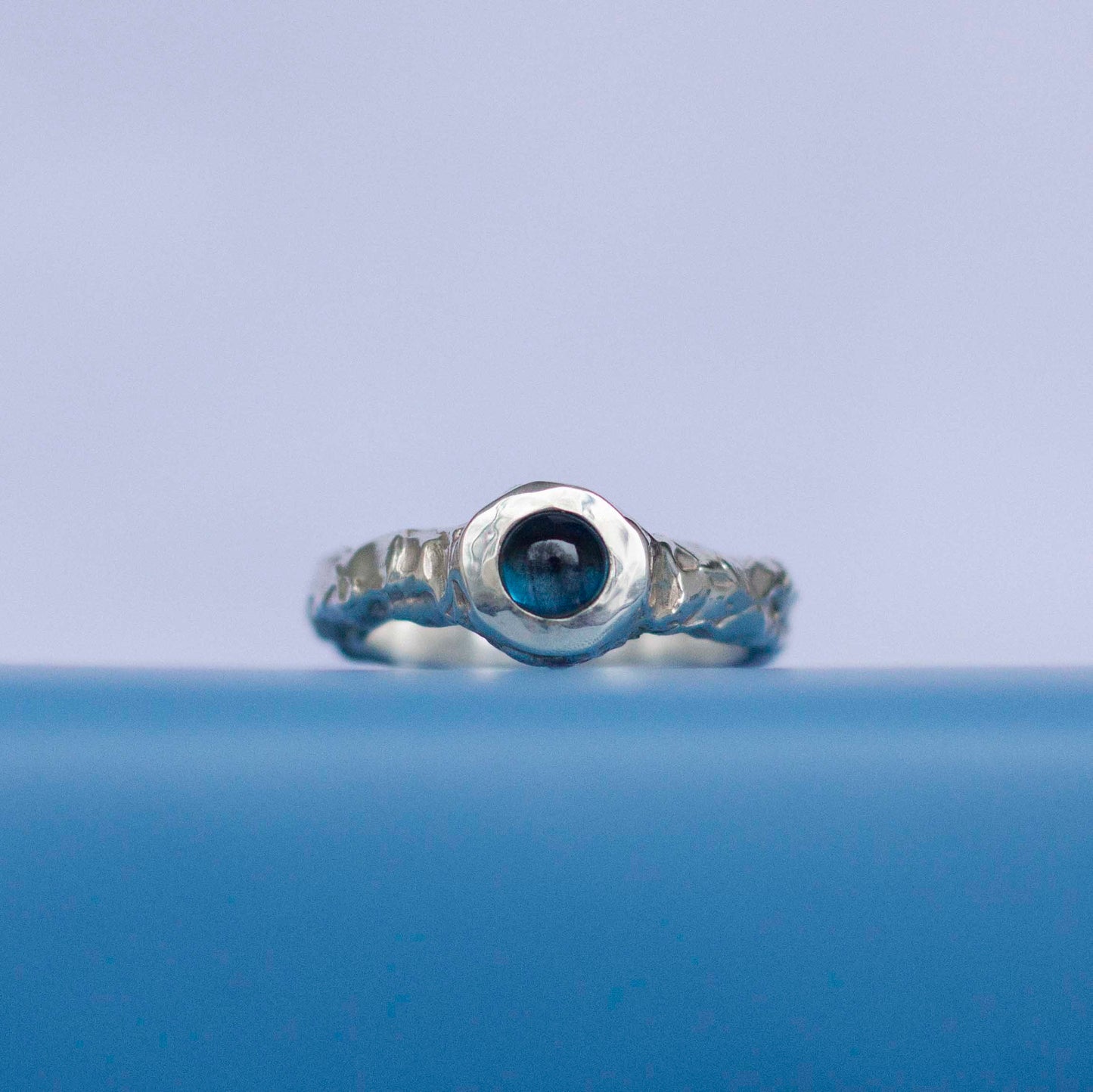 Deep Blue Ring with Topaz