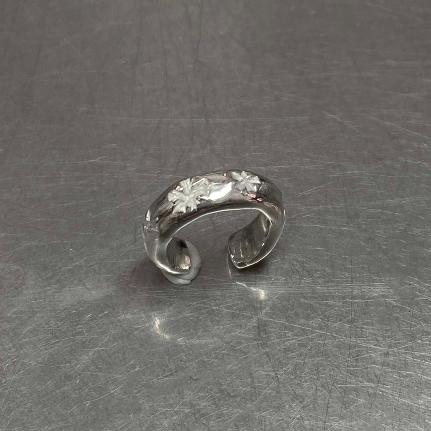Silver Meadow Ear Cuff
